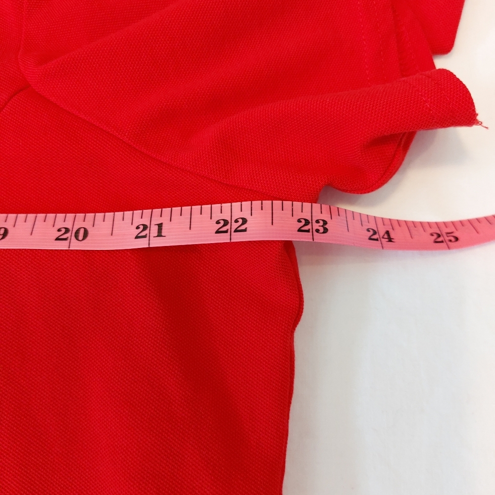 Lee Riders Instantly Slims You Bright Red Polo Shirt 1X EUC - Picture 5 of 9